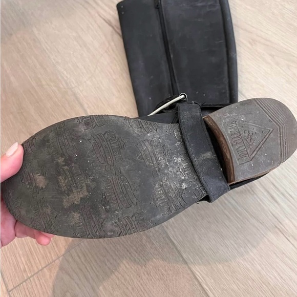 John Fluevog Black Combat Boots with Silver Buckle - Picture 7 of 7